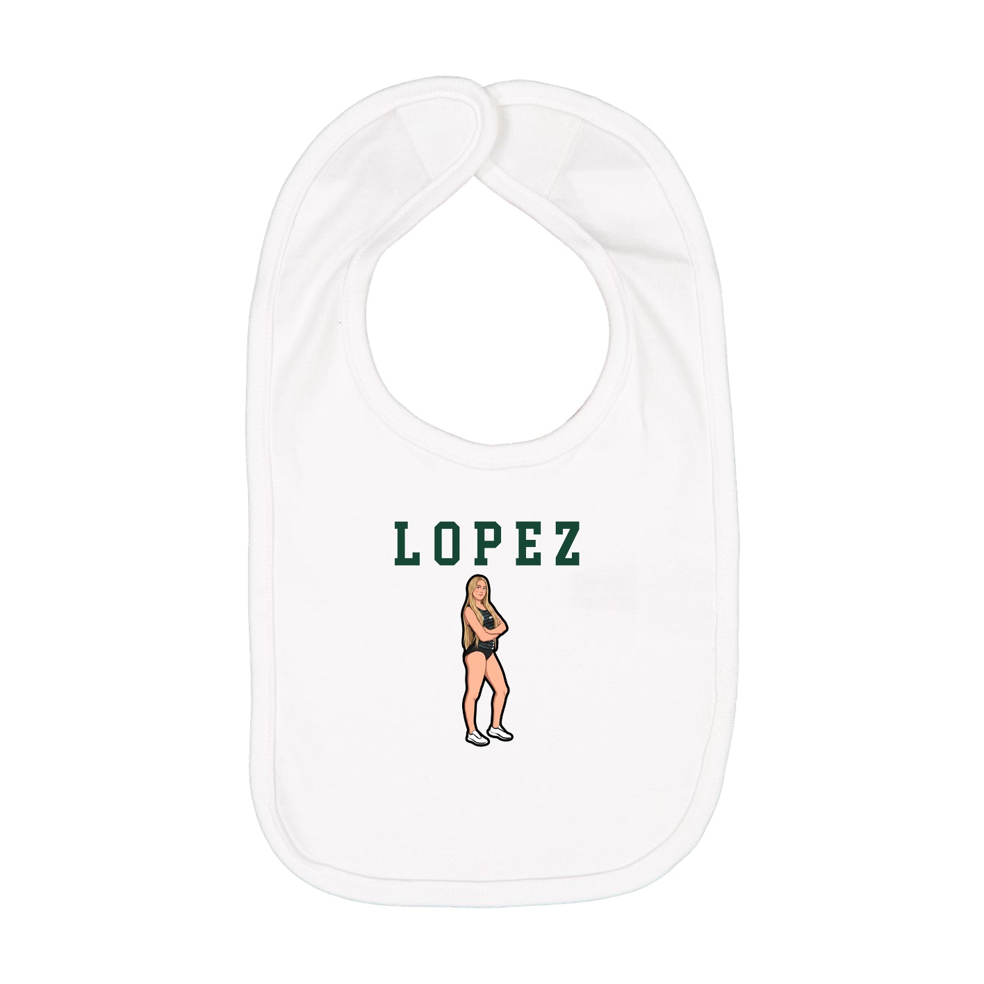 Infant Bib — Shirsey in White