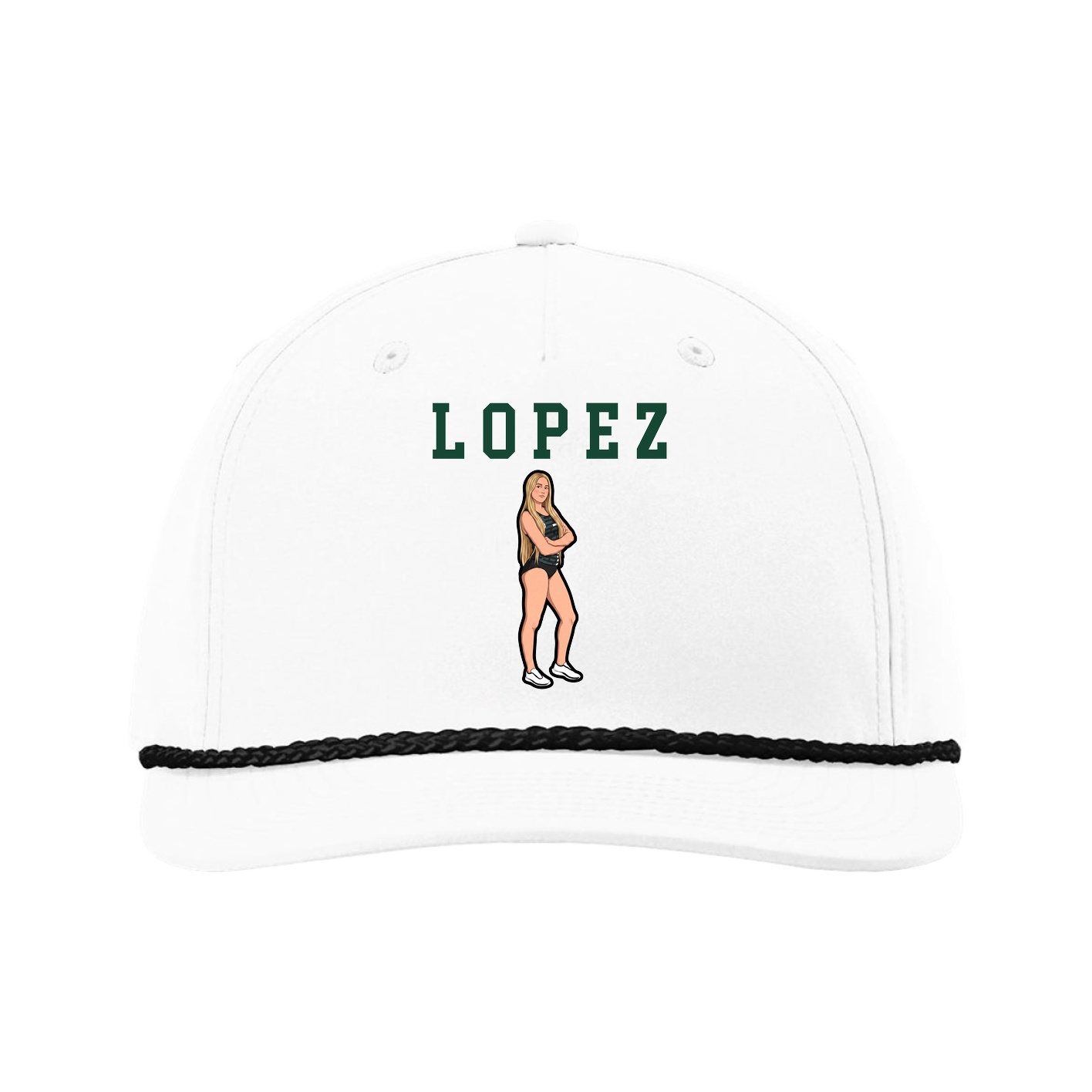 Five-Panel Classic Rope Cap — Shirsey in White