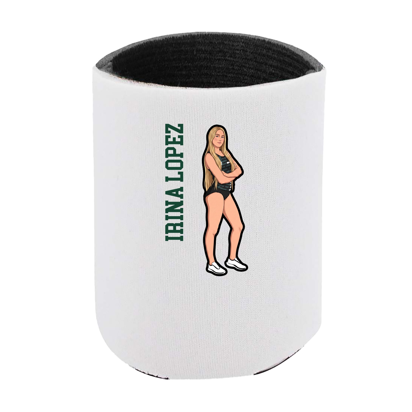 Can Holder — Name Vertical in White