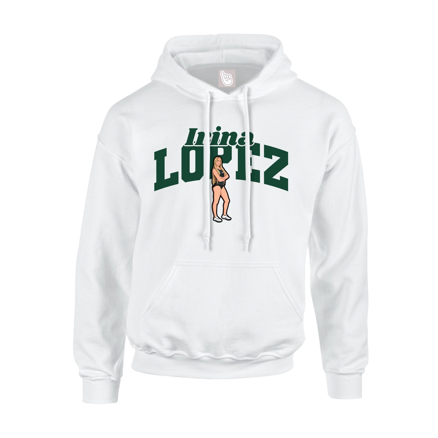 Hoodie — Signature Arch in White