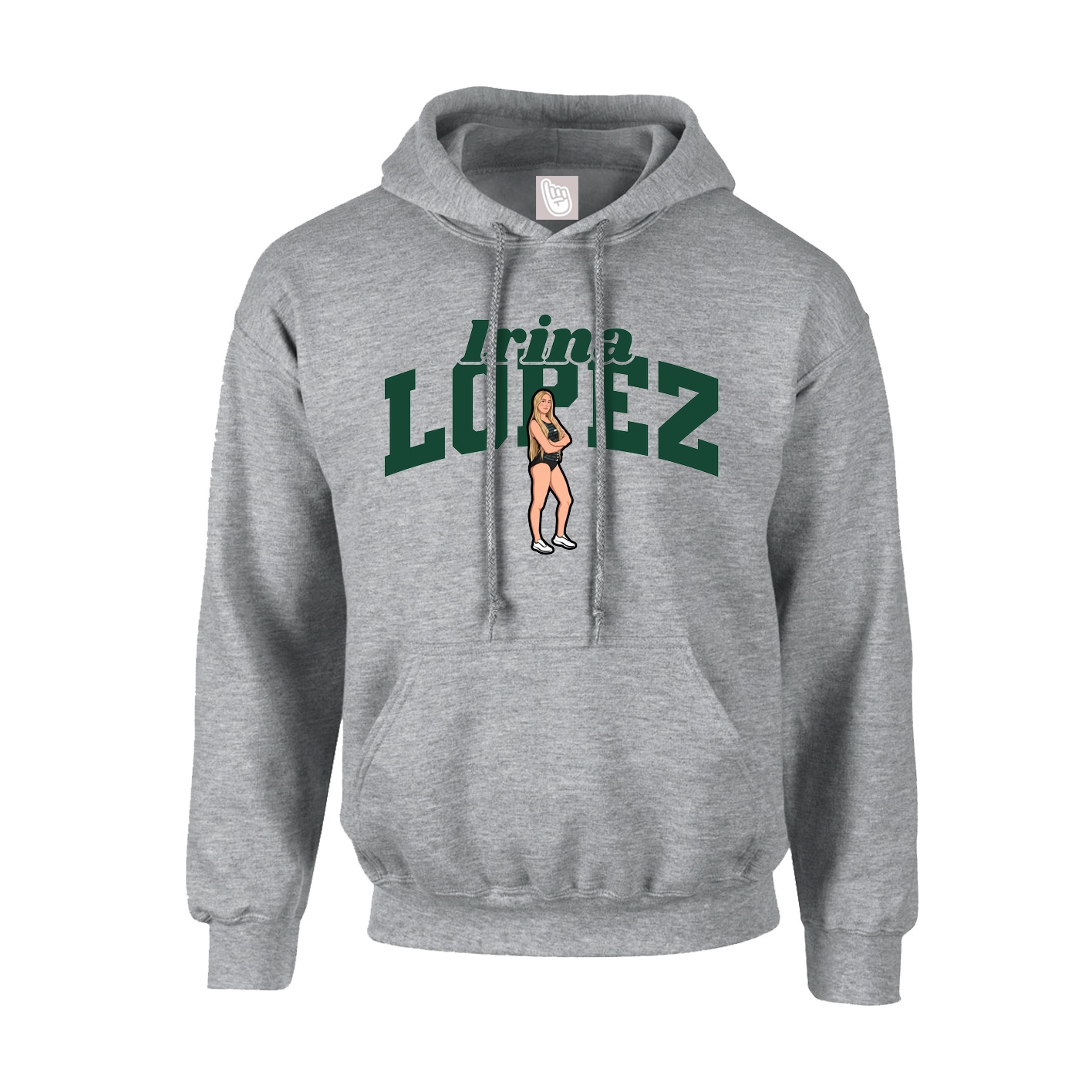 Youth Hoodie — Signature Arch in Grey