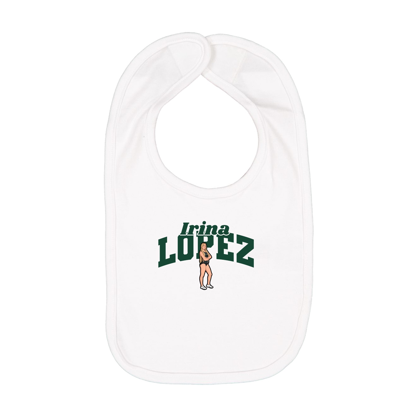 Infant Bib — Signature Arch in White