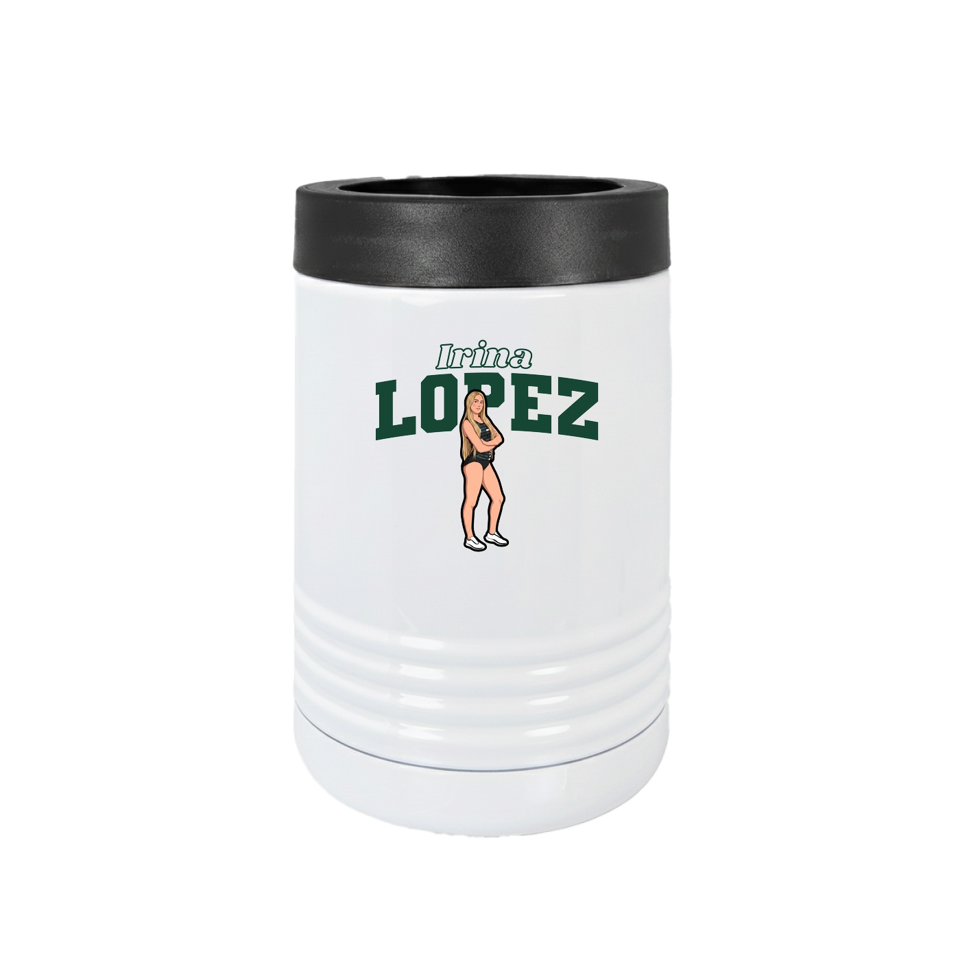 Beverage Holder — Name Arch in White