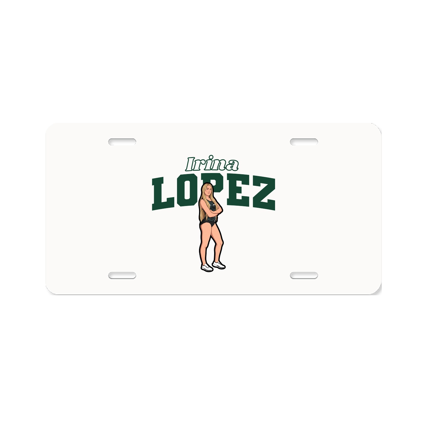 License Plate — Name Arch in Classic