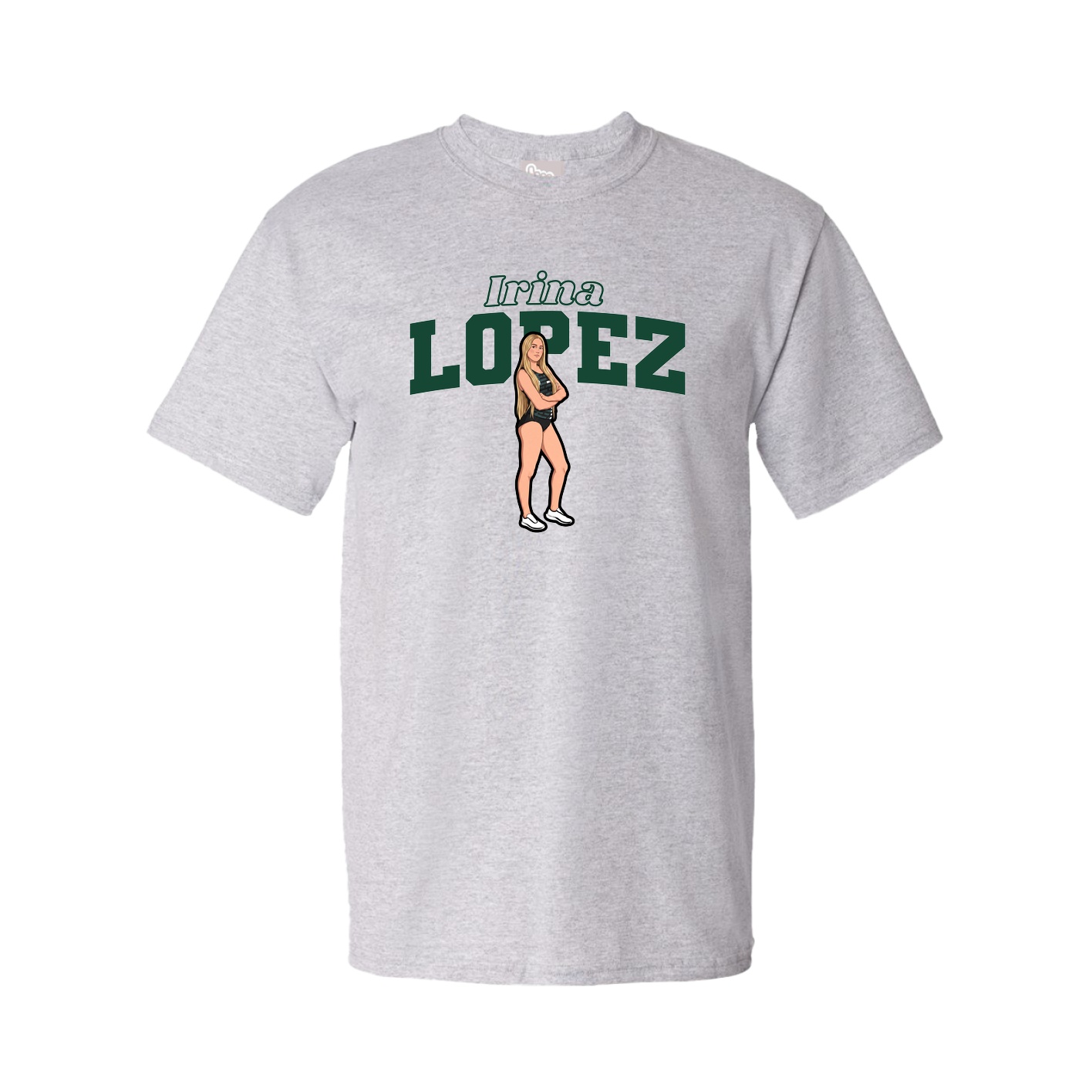 Youth Tee — Name Arch in Grey