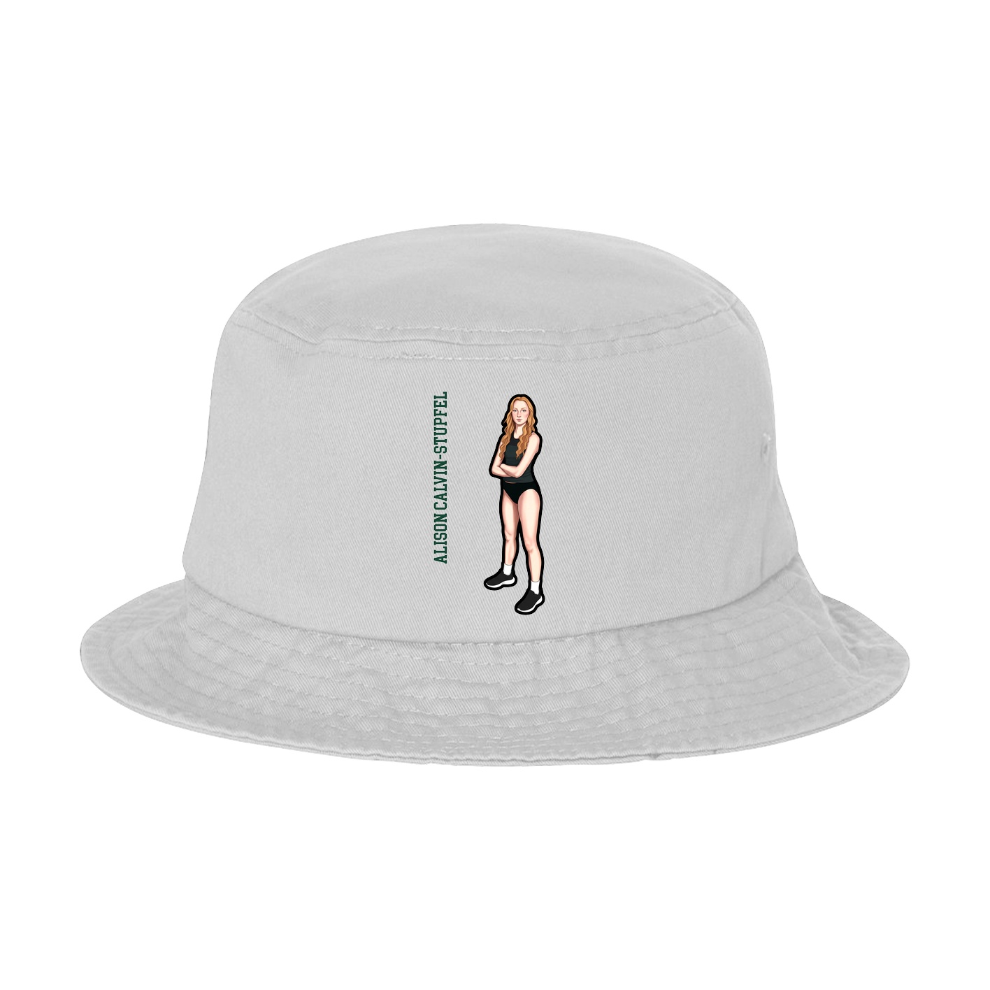 Bucket Cap — Name Vertical in White