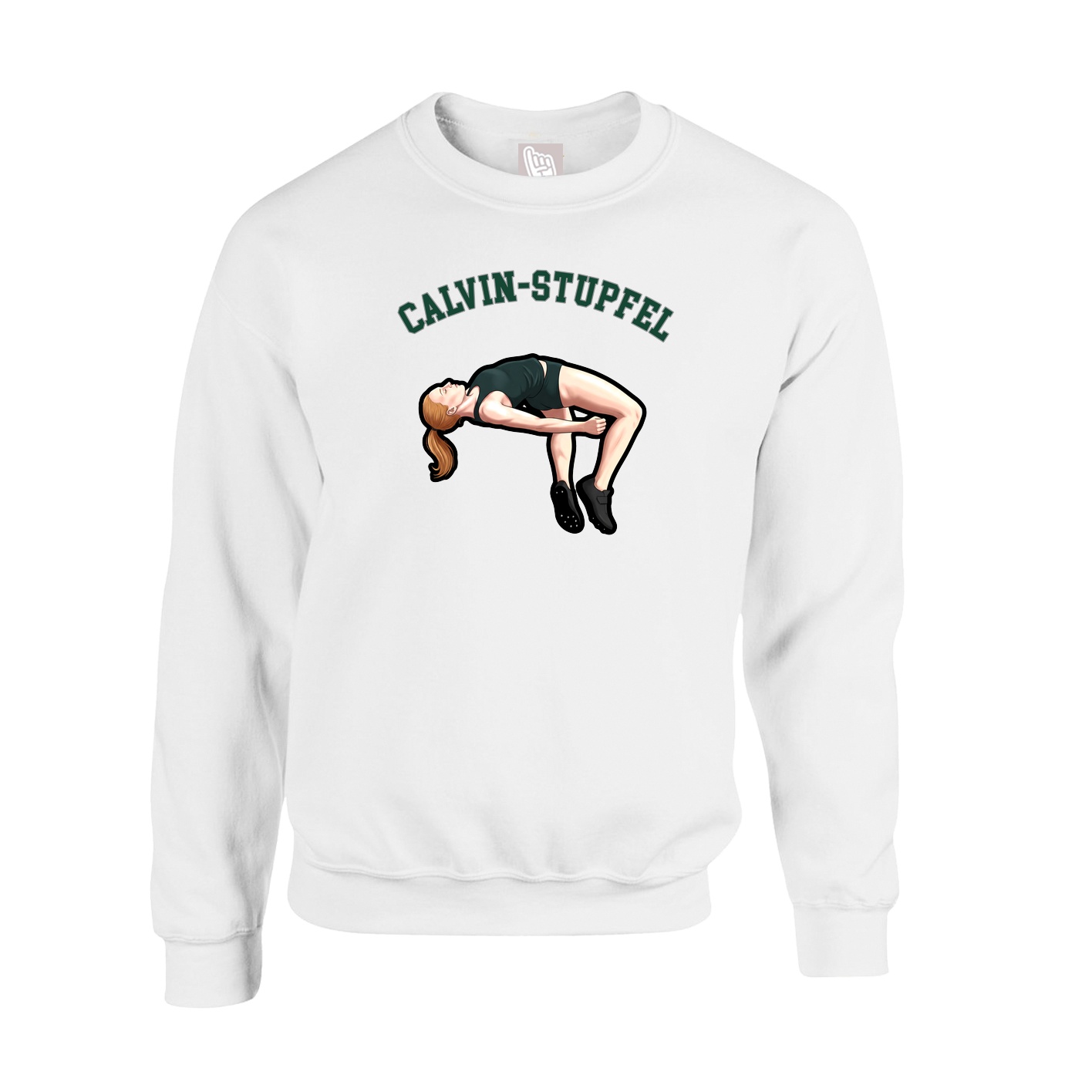 Fleece Crew — Shirsey Arch in White