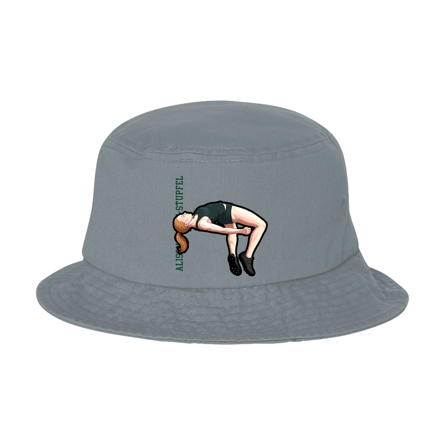 Bucket Cap — Name Vertical in Grey