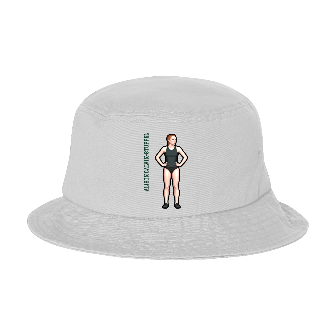 Bucket Cap — Name Vertical in White