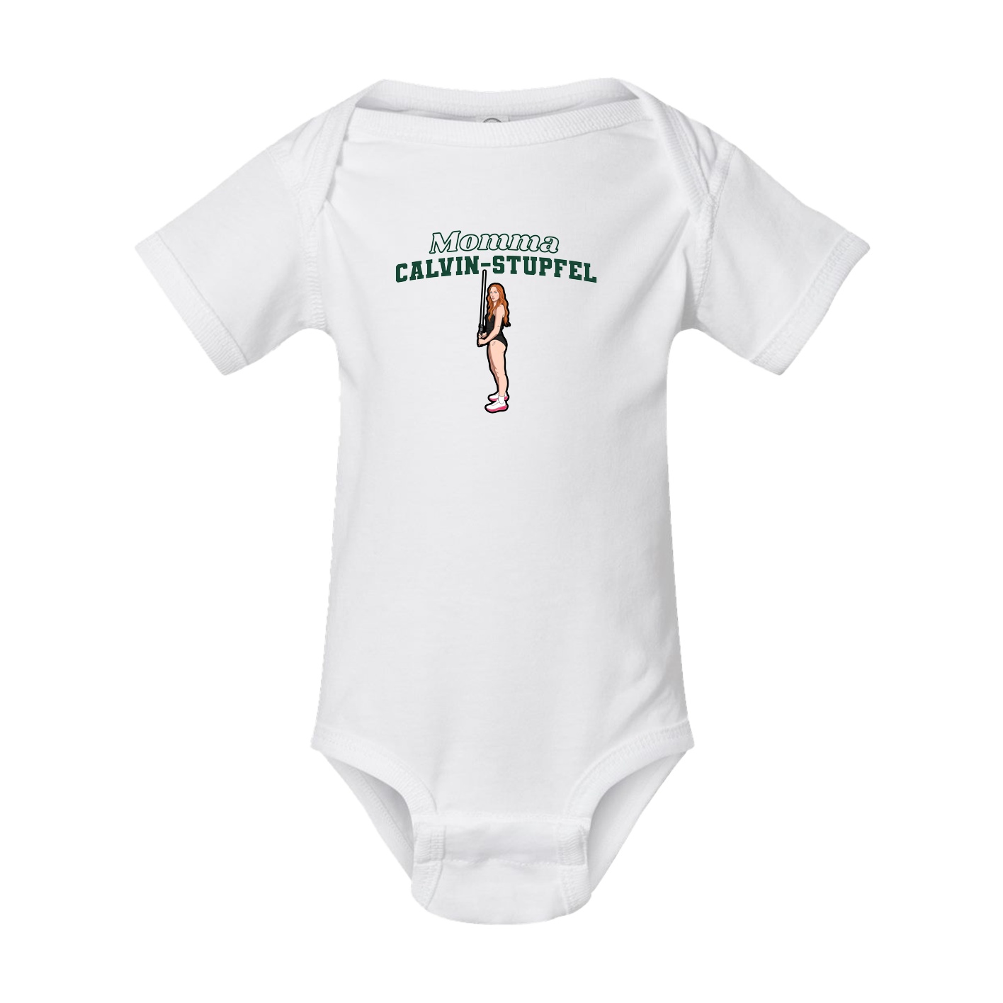 Baby Onesie — Mothers Day Block in White