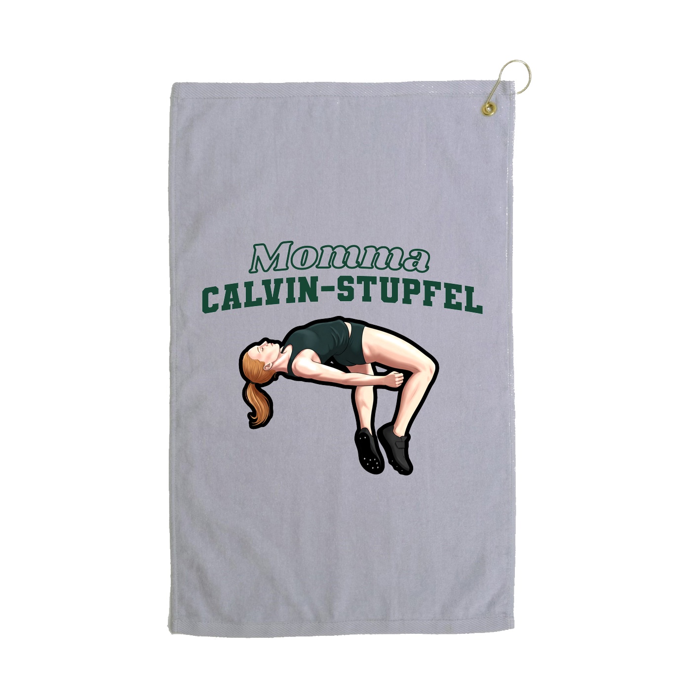 Golf Towel — Mothers Day Block in Grey