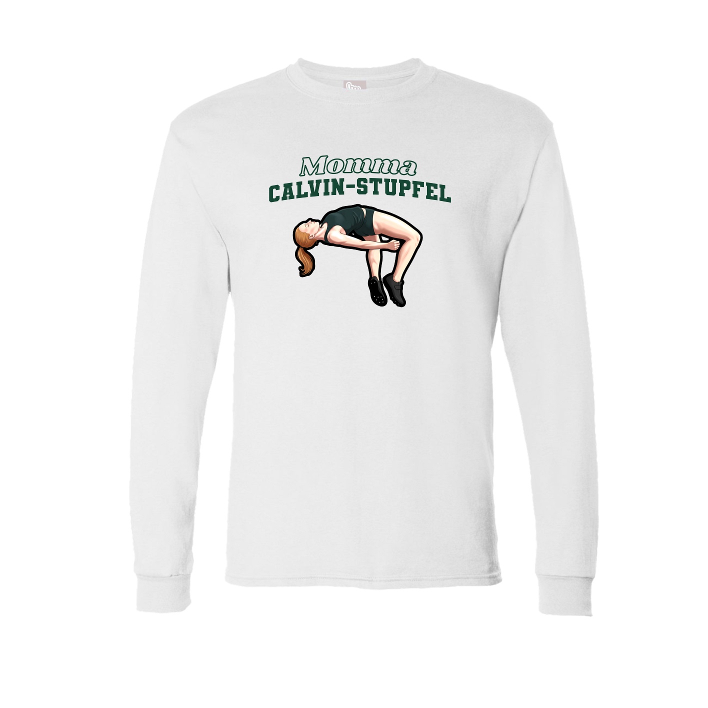 Long Sleeve Tee — Mothers Day Block in White