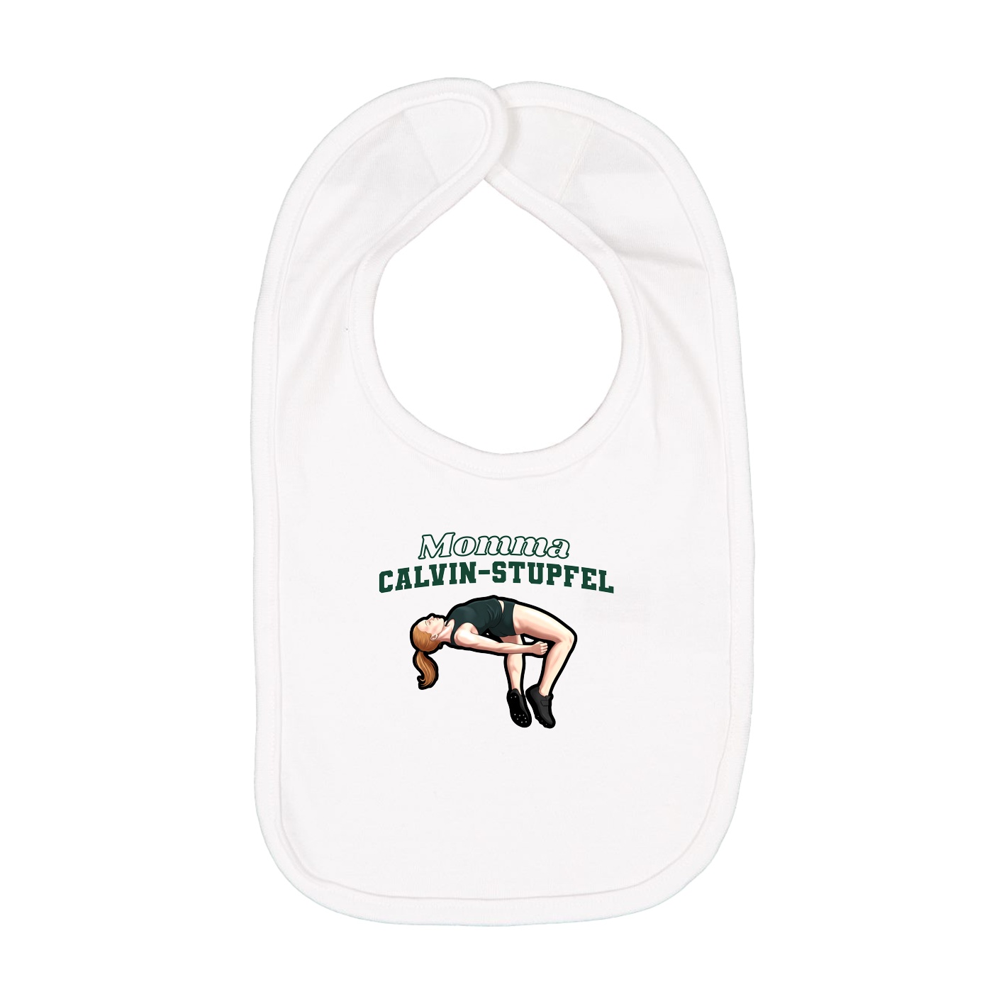Infant Bib — Mothers Day Block in White