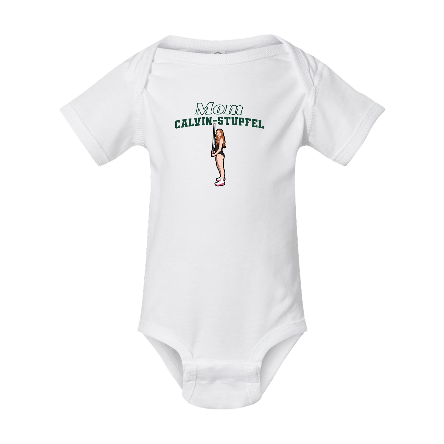 Baby Onesie — Mothers Day Block in White