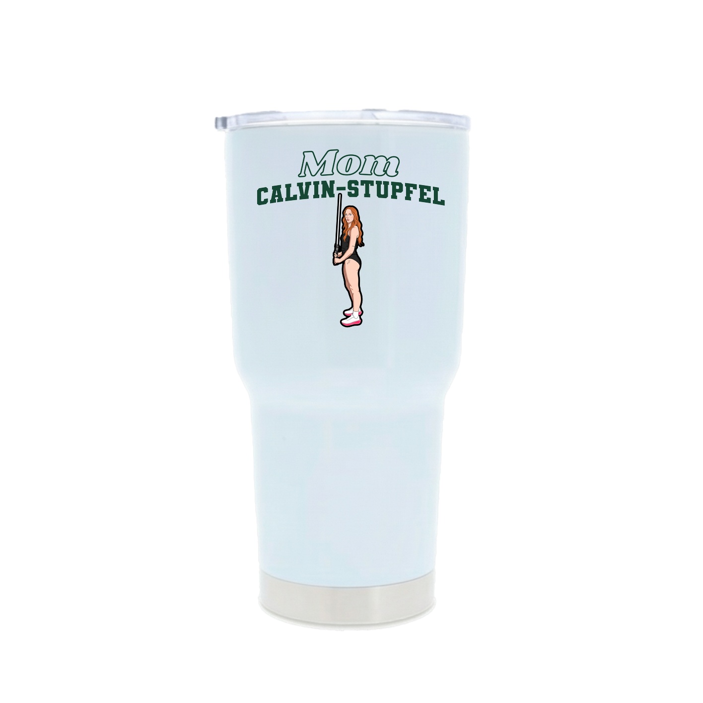 30oz Stainless Steel Tumbler — Mothers Day Block in White