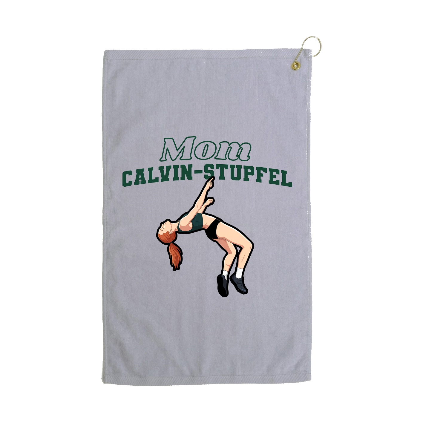 Golf Towel — Mothers Day Block in Grey