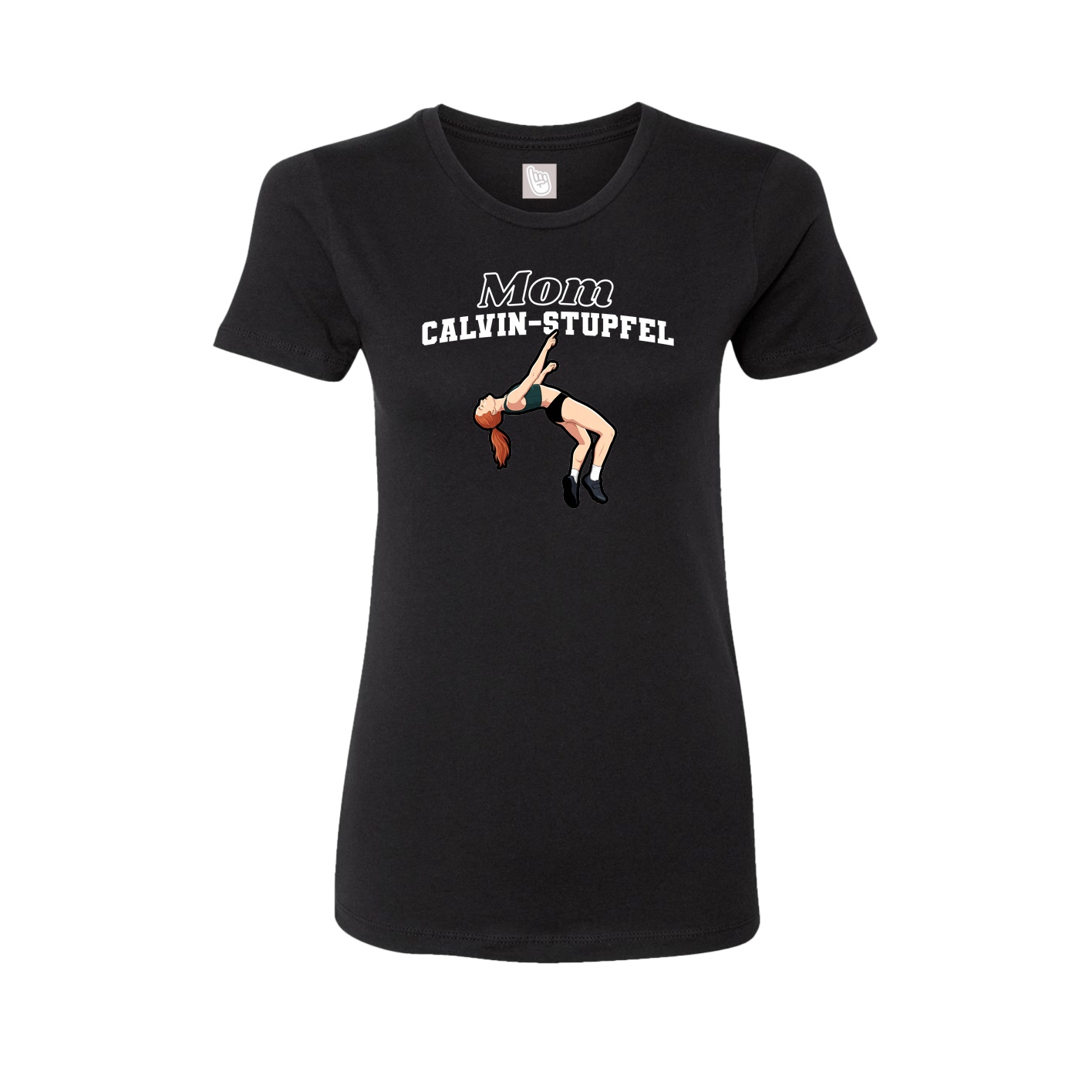 Womens Tee — Mothers Day Block in Black