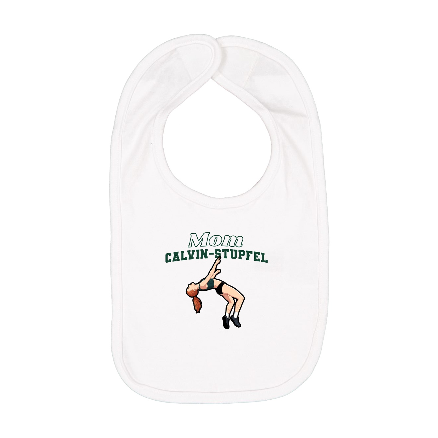 Infant Bib — Mothers Day Block in White