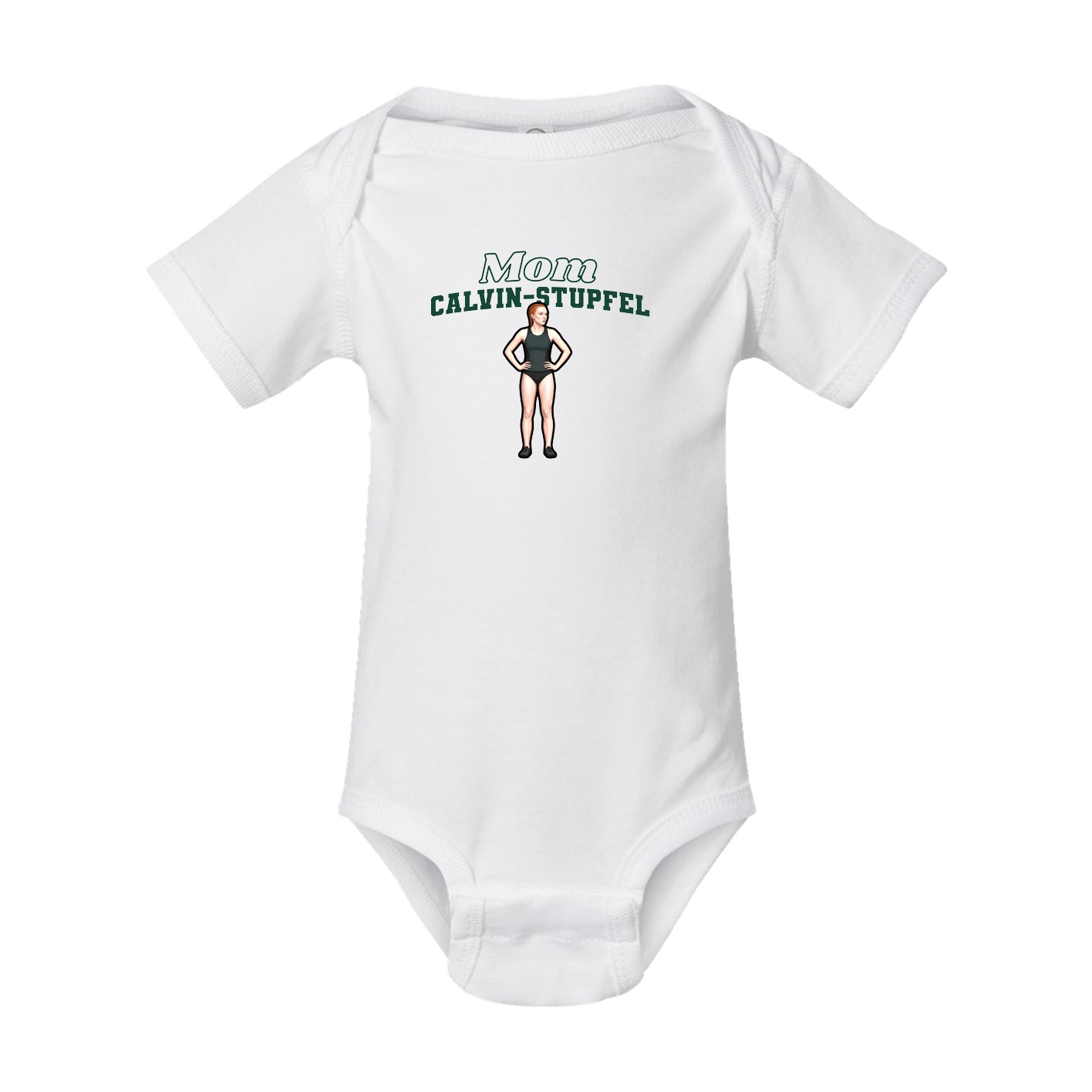Baby Onesie — Mothers Day Block in White