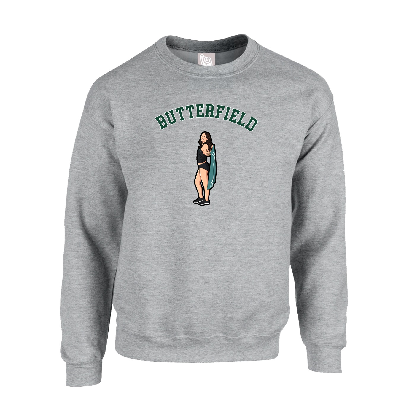 Fleece Crew — Shirsey Arch in Grey