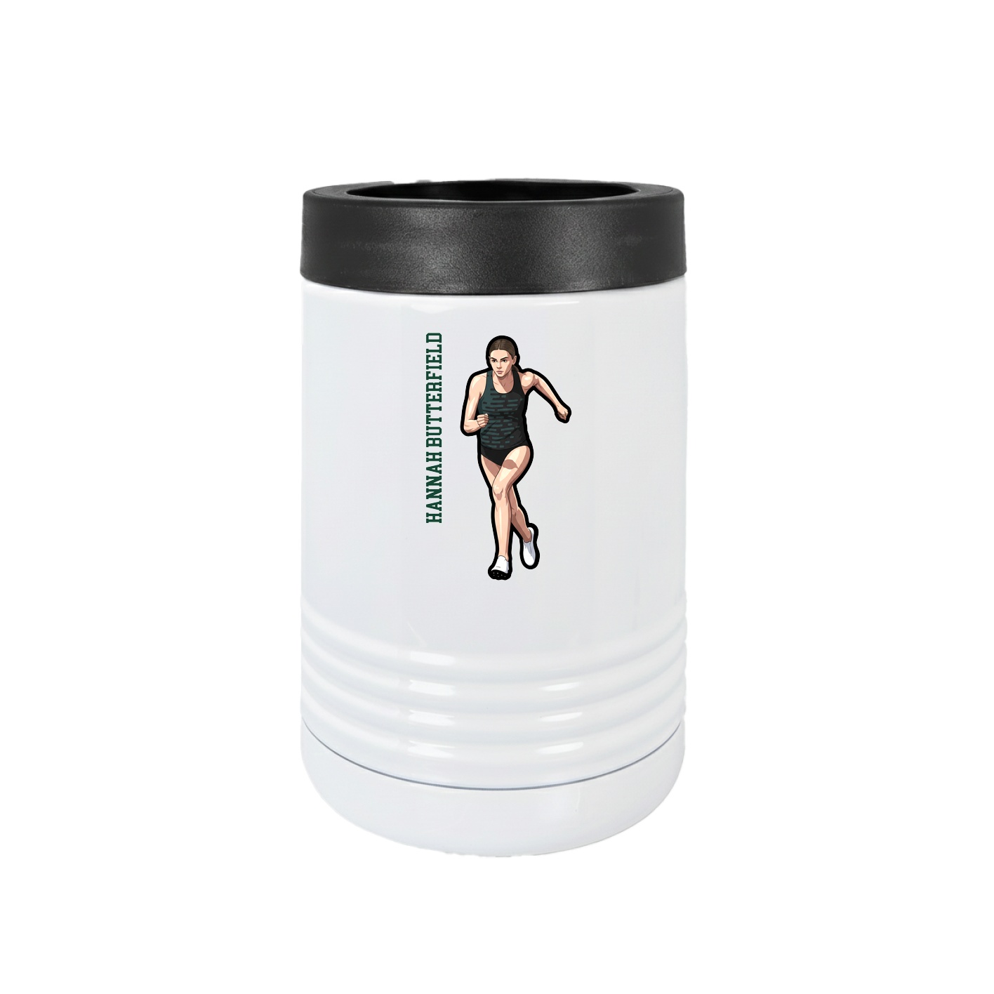 Beverage Holder — Name Vertical in White