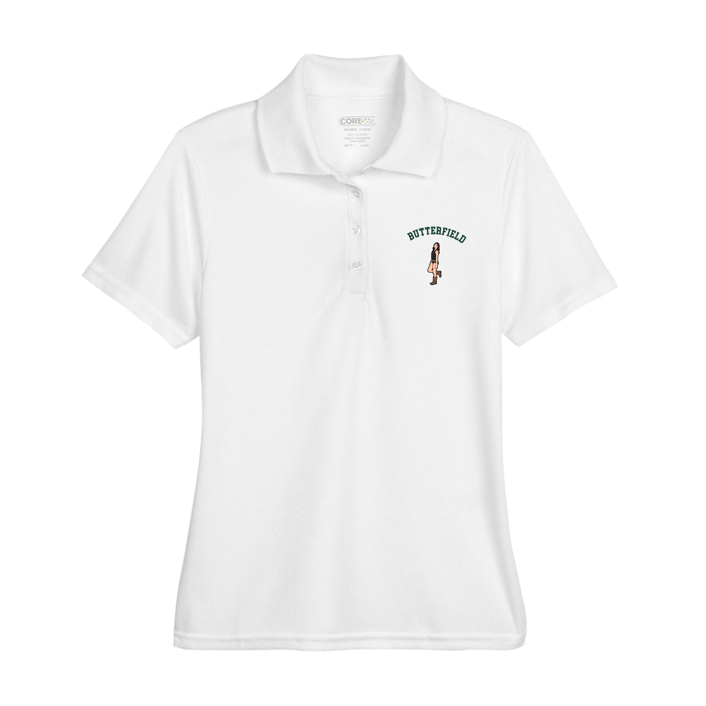 Womens Performance Polo — Shirsey Arch in White