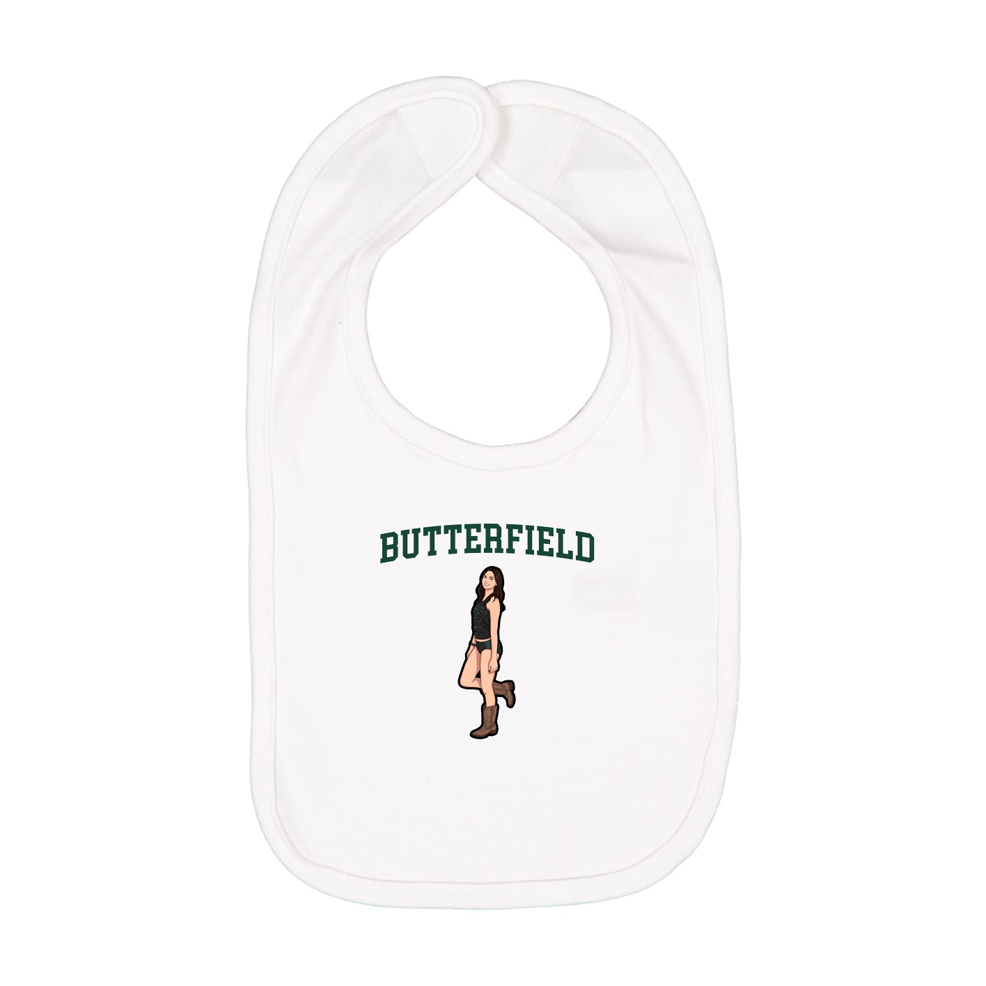 Infant Bib — Shirsey in White