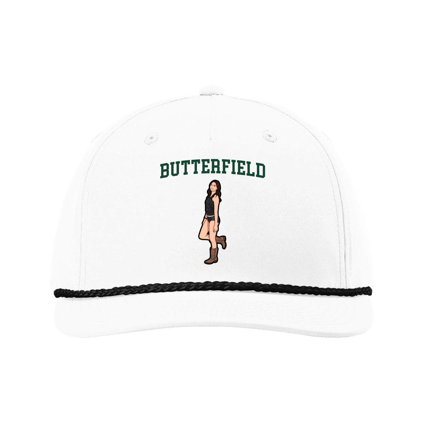Five-Panel Classic Rope Cap — Shirsey in White