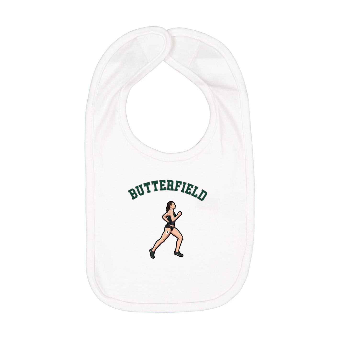 Infant Bib — Shirsey Arch in White