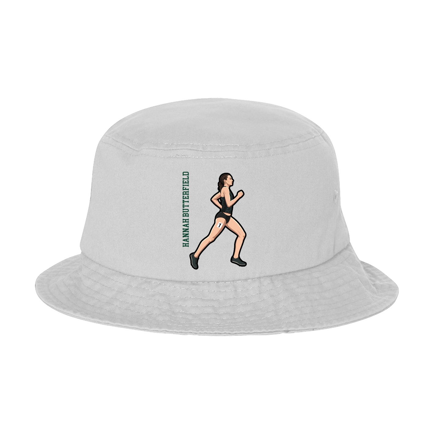 Bucket Cap — Name Vertical in White