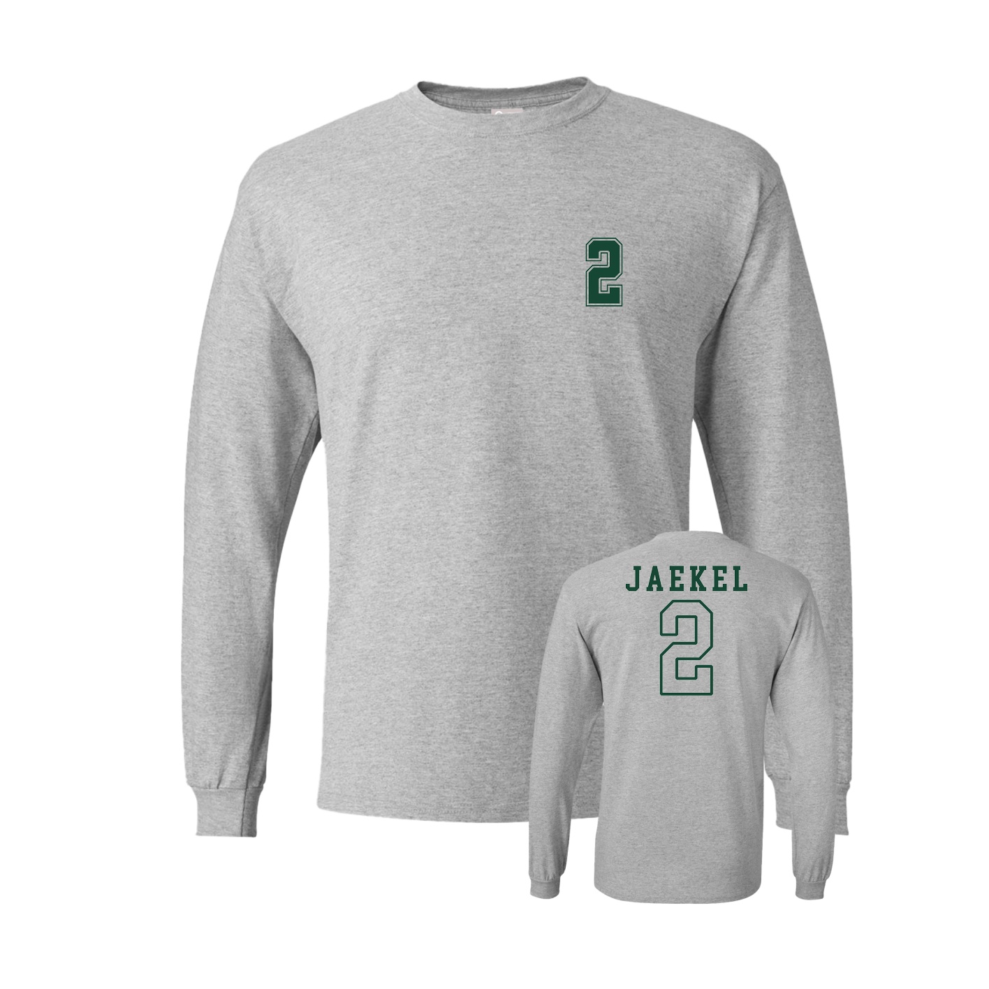 Long Sleeve Tee — Chest Back in Grey