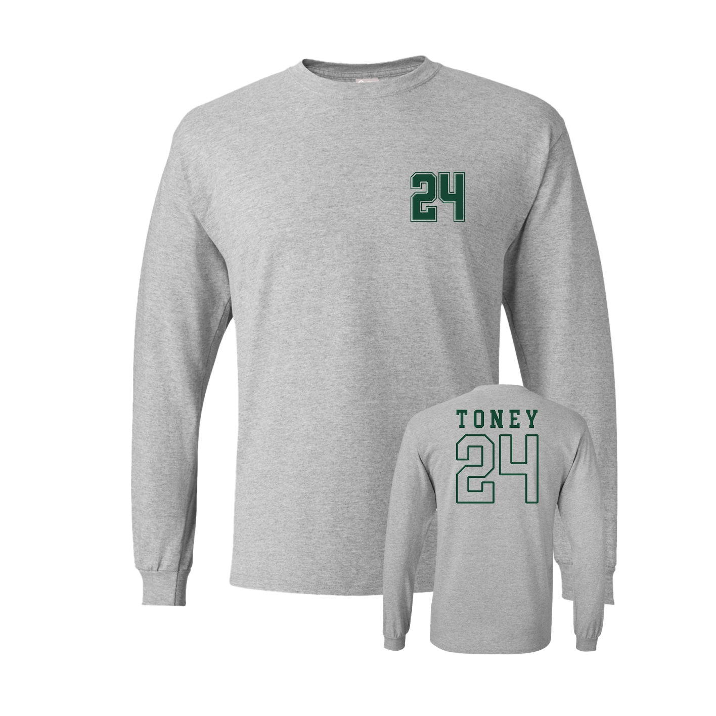 Long Sleeve Tee — Chest Back in Grey