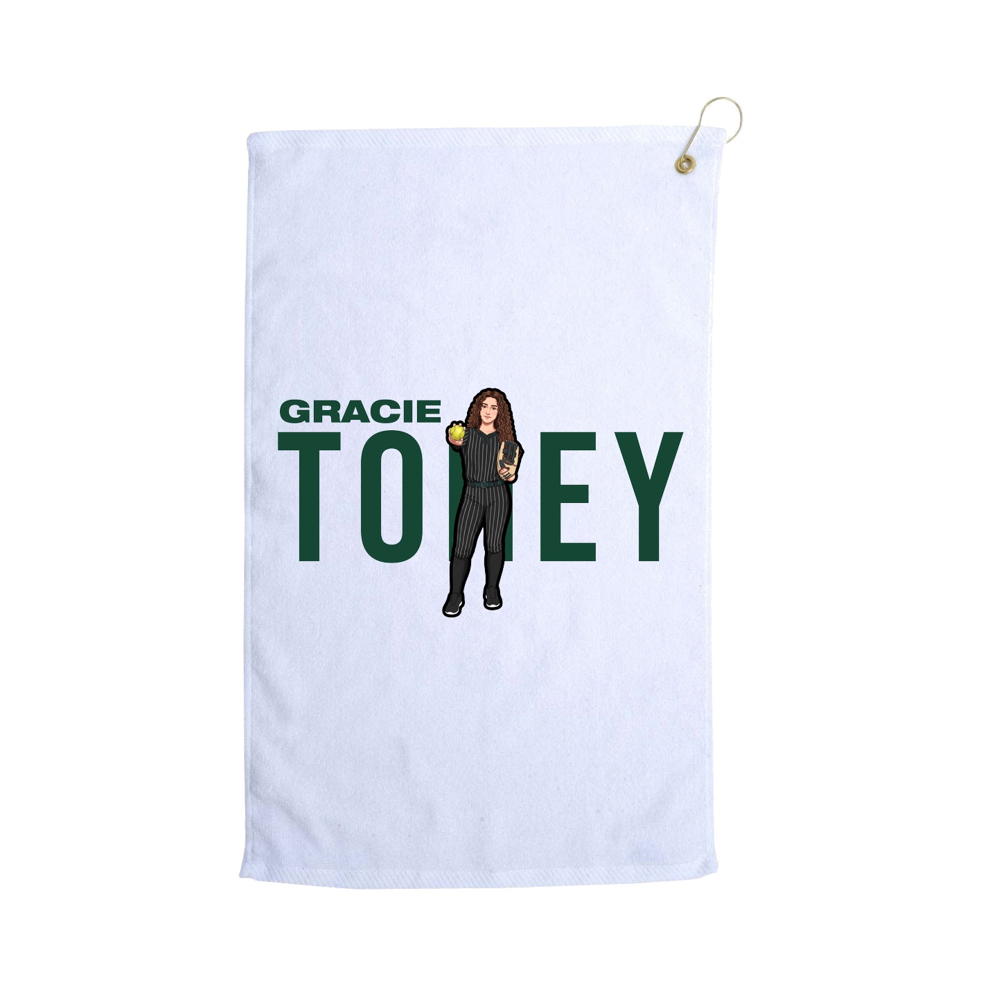 Golf Towel — Player Name in White