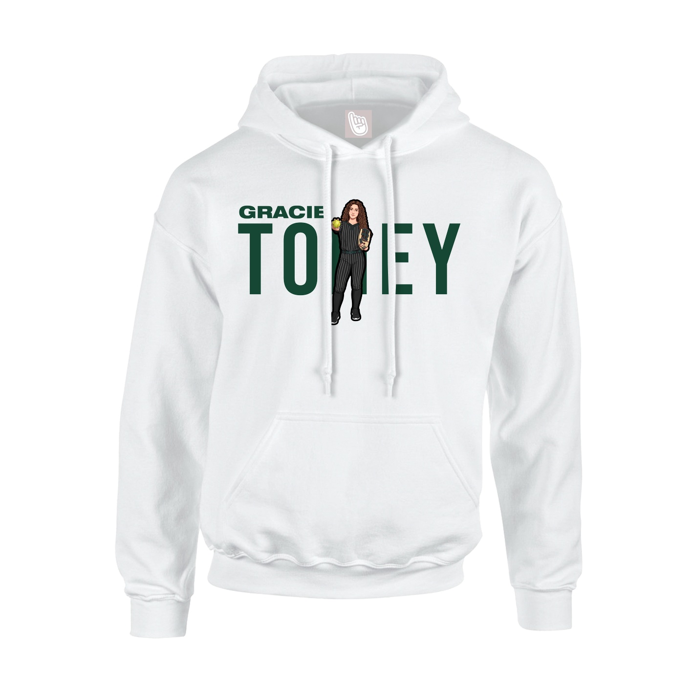 Hoodie — Player Name in White
