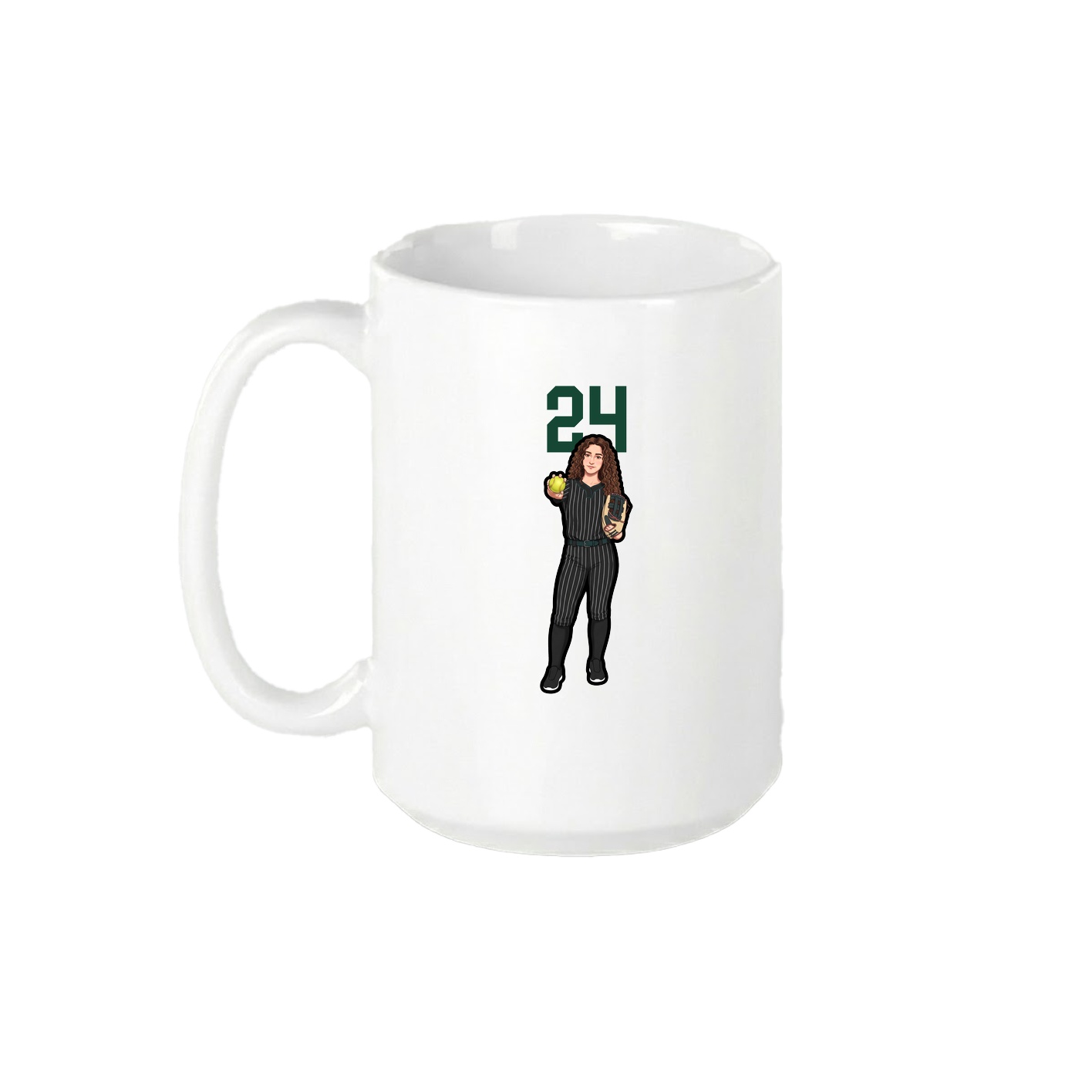 15oz Coffee Mug — Number Top in White