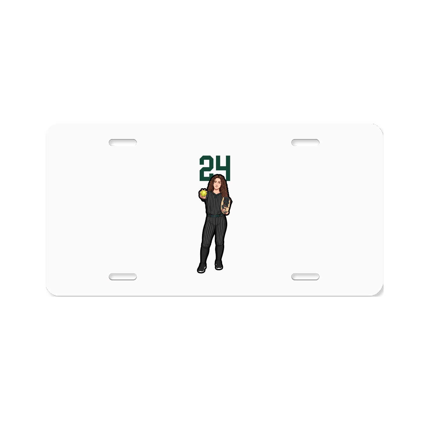 License Plate — Number Top in Classic