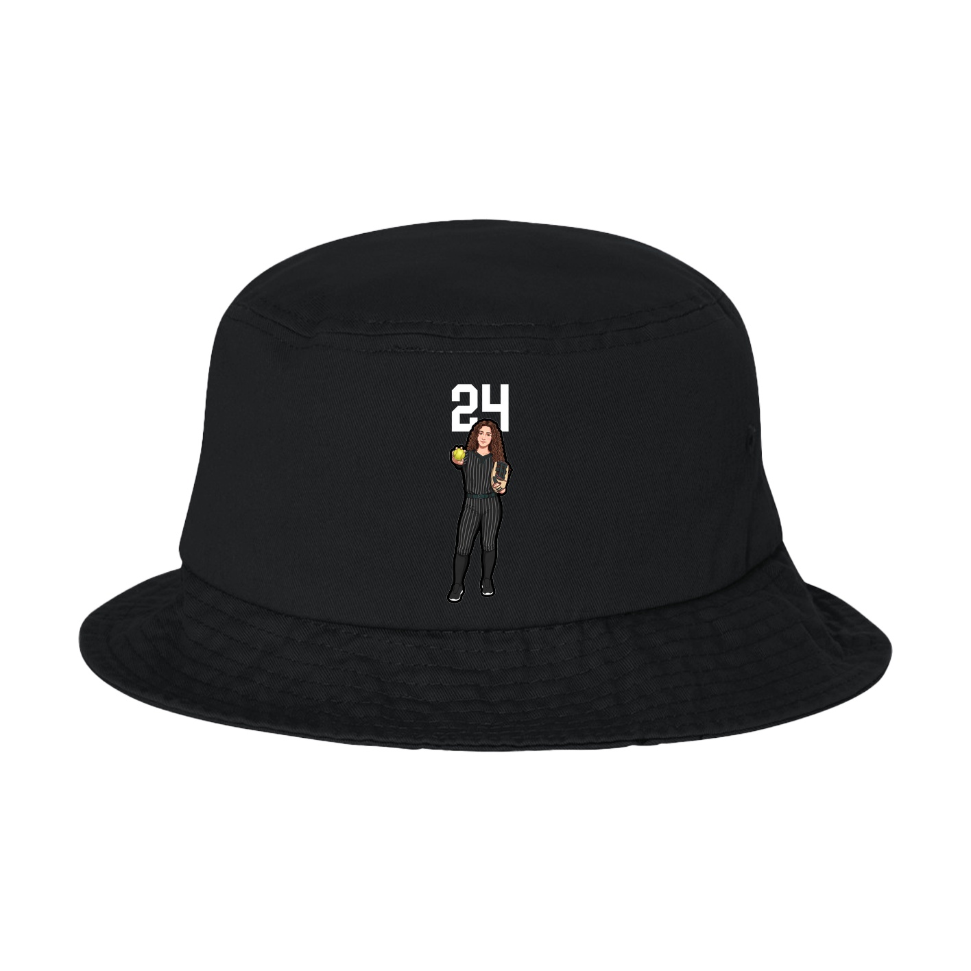 Bucket Cap — Number Top in Black