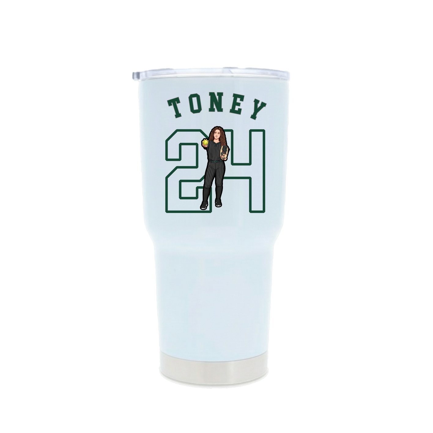 30oz Stainless Steel Tumbler — Shirsey Arch in White