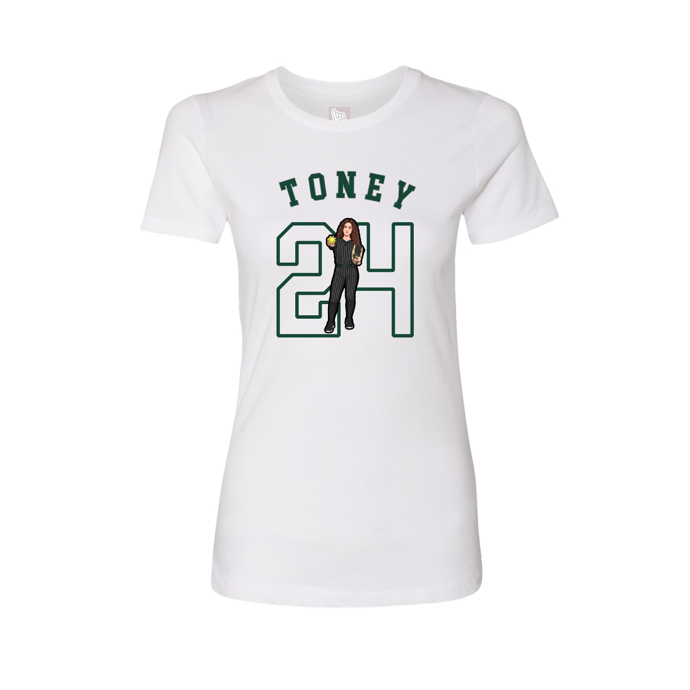 Fitted Women's Tee — Shirsey Arch in White