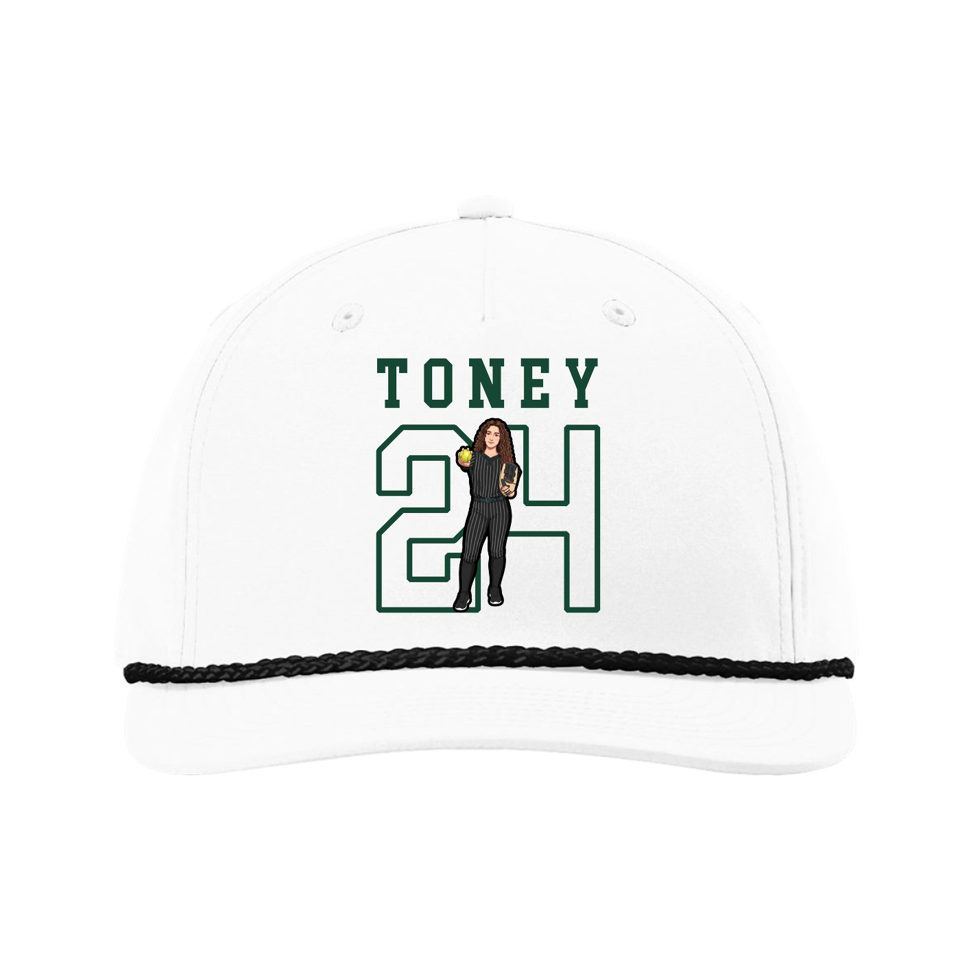 Five-Panel Classic Rope Cap — Shirsey in White