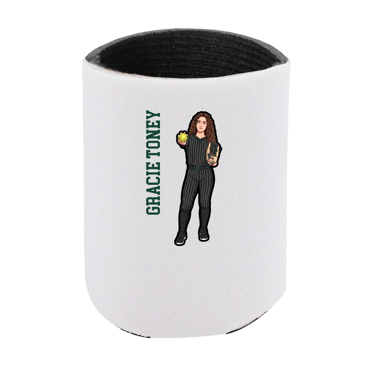 Can Holder — Name Vertical in White