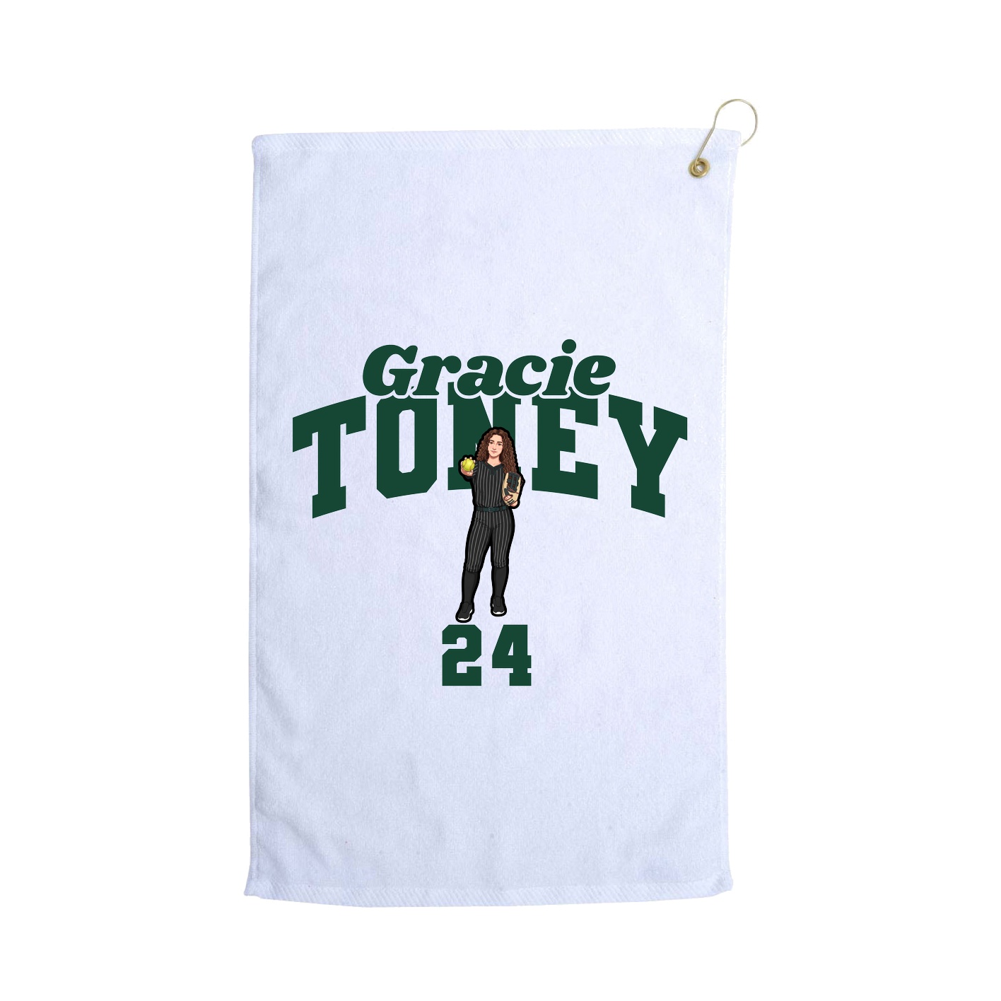 Golf Towel — Signature Arch in White