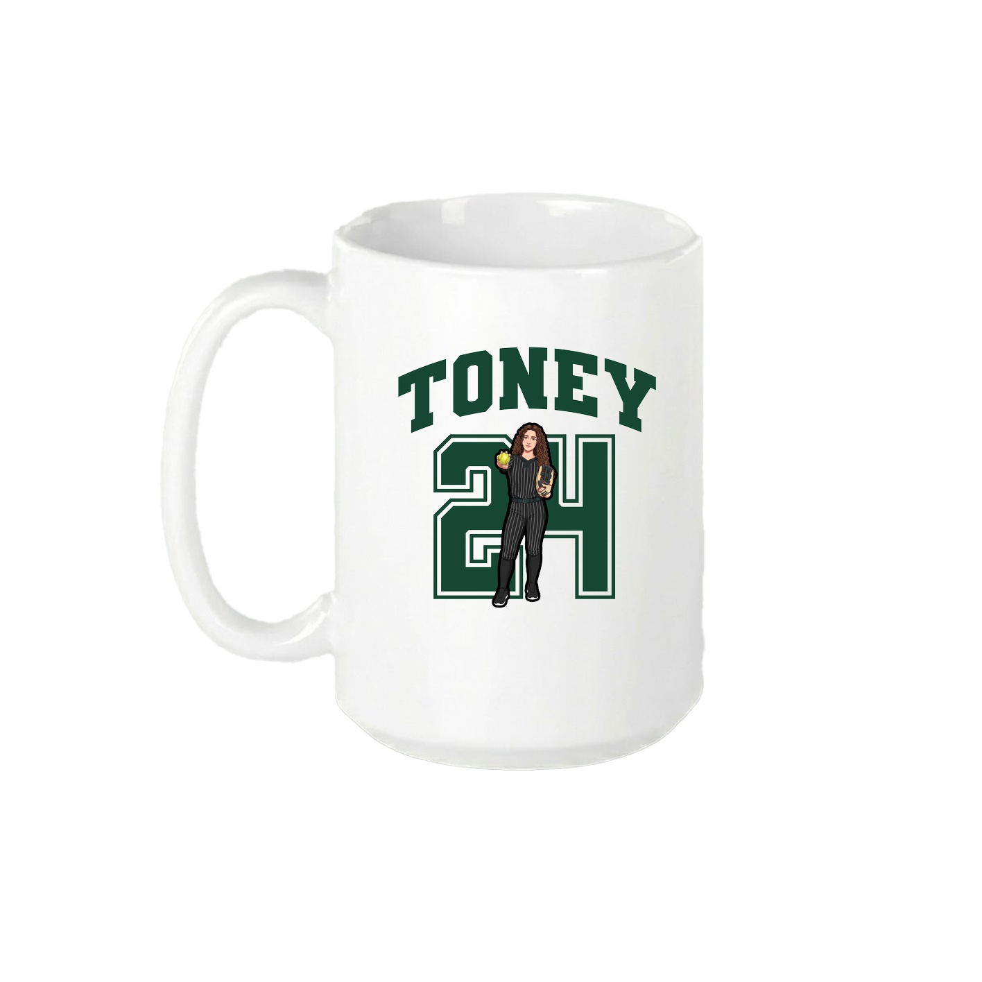 15oz Coffee Mug — Number in White