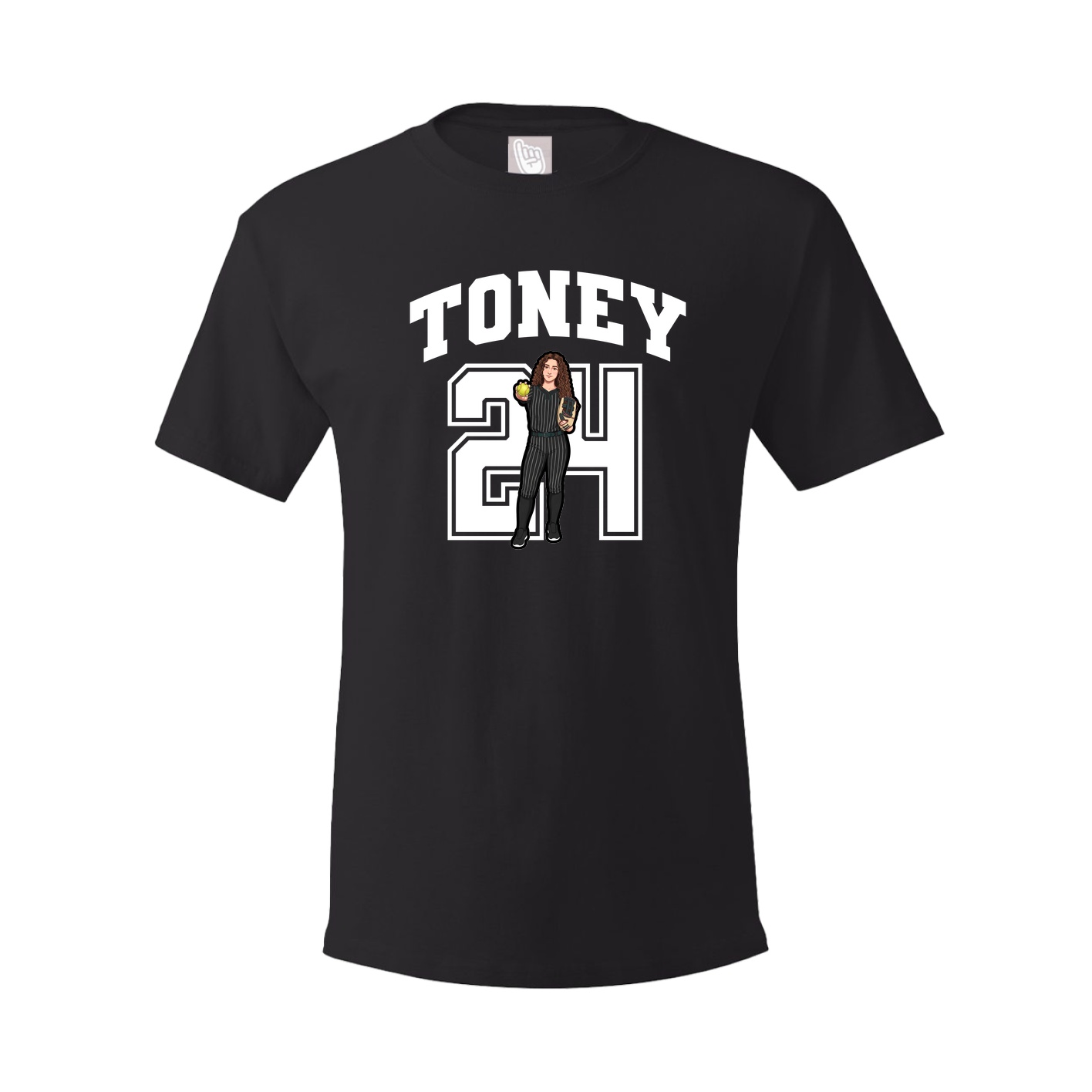Youth Tee — Number in Black