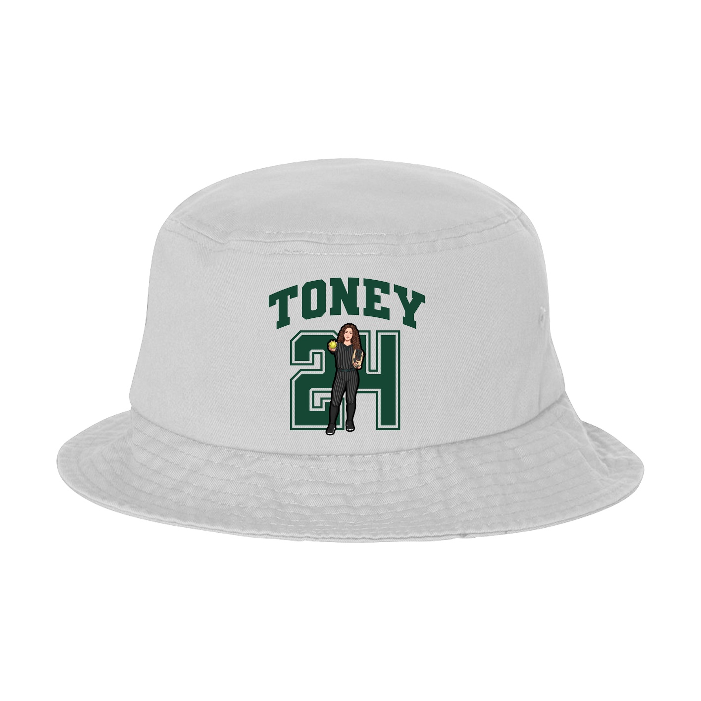 Bucket Cap — Number in White