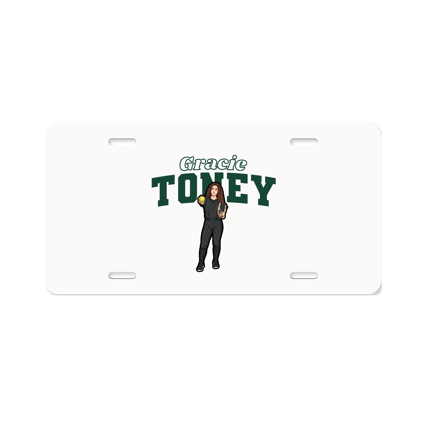 License Plate — Name Arch in Classic