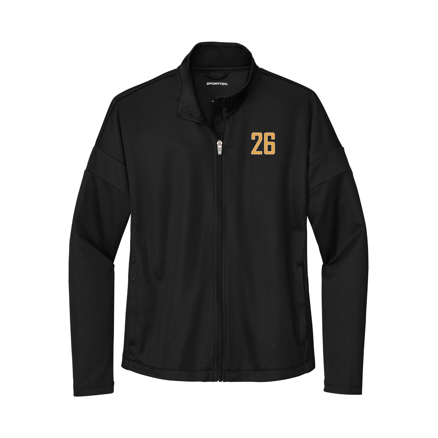 Womens Team Travel Full-Zip Jacket — Front Shirsy in Black
