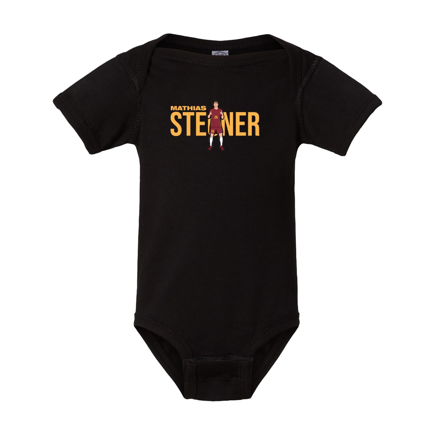 Baby Onesie — Player Name in Black