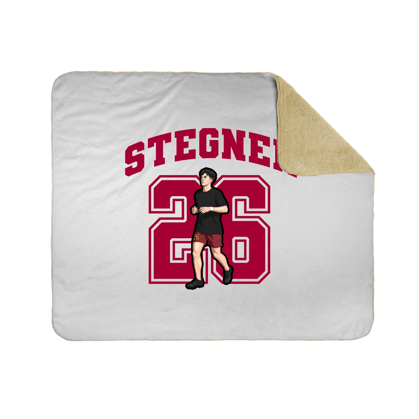 Throw Blanket — Number in White