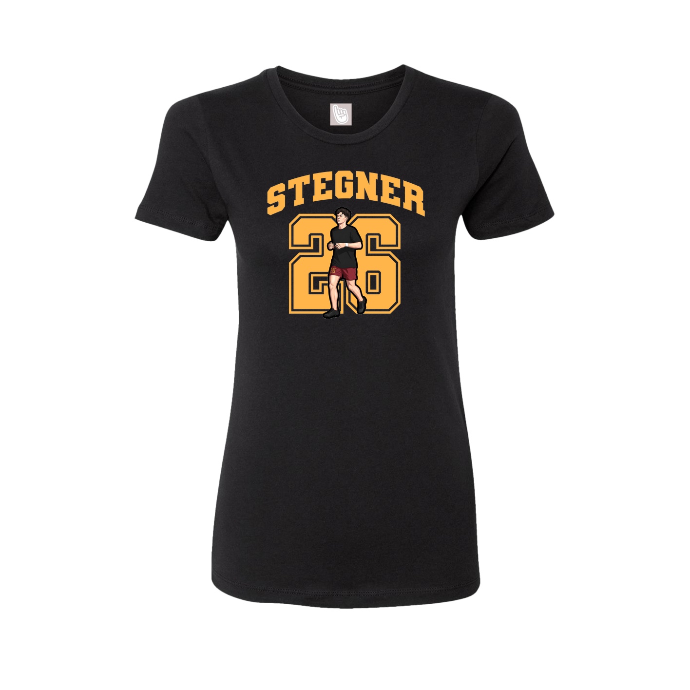 Womens Tee — Number in Black